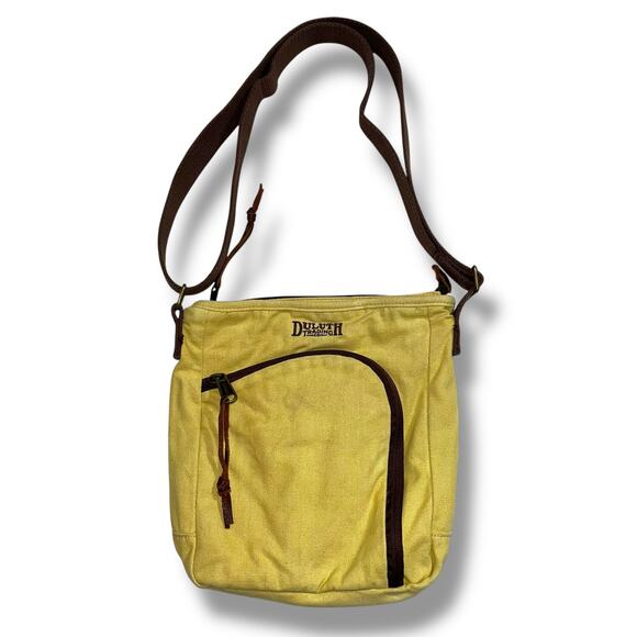 Duluth Trading Co Womens Crossbody Handbag Purse Shoulder Bag Yellow Brown - Picture 1 of 11